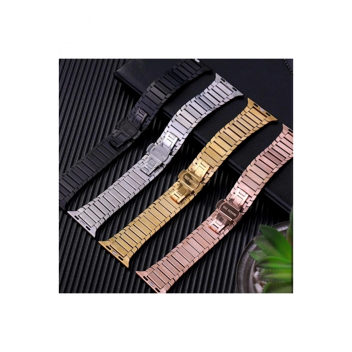 Apple Watch 42mm KR413 Fine Steel Kordon - Yıldız Işığı