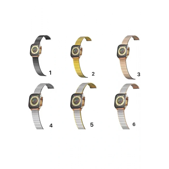 Apple Watch 42mm Made Metal Kordon - Gümüş-Gold