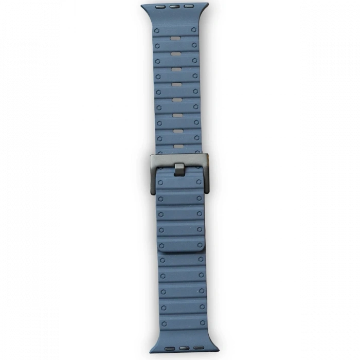 Apple Watch 42mm Magnus Mıknatıslı Silikon Kordon - Mavi