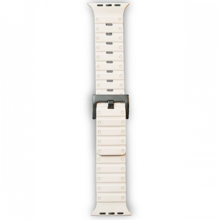 Apple Watch 42mm Magnus Mıknatıslı Silikon Kordon - Yıldız Işığı