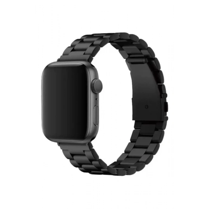 Apple Watch 42mm Metal Baklalı Kordon - Siyah