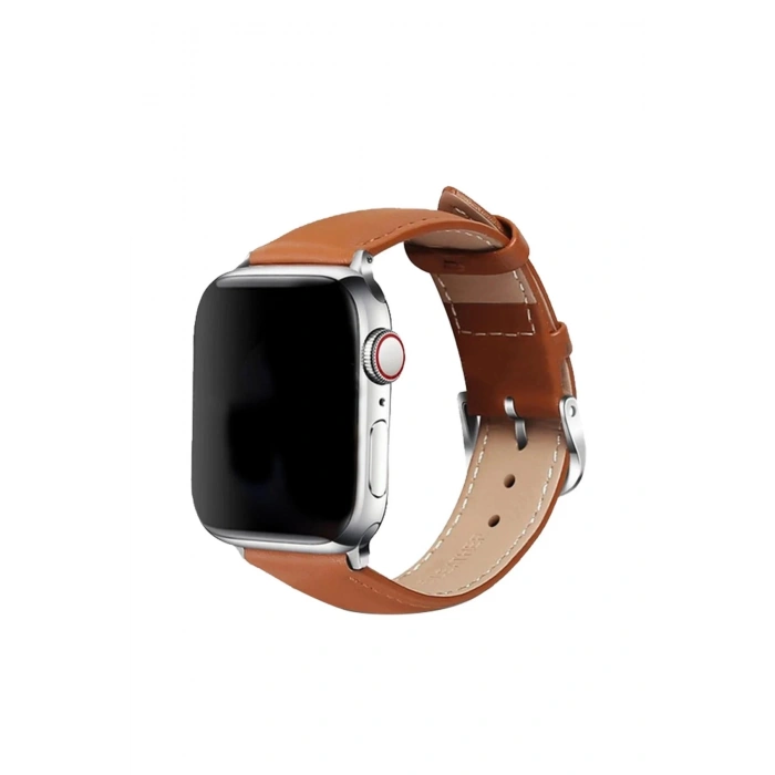 Apple Watch 42mm NL26 Deri Kordon - Taba