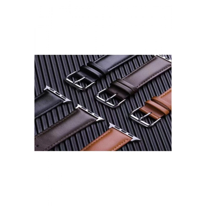 Apple Watch 42mm NL26 Deri Kordon - Taba