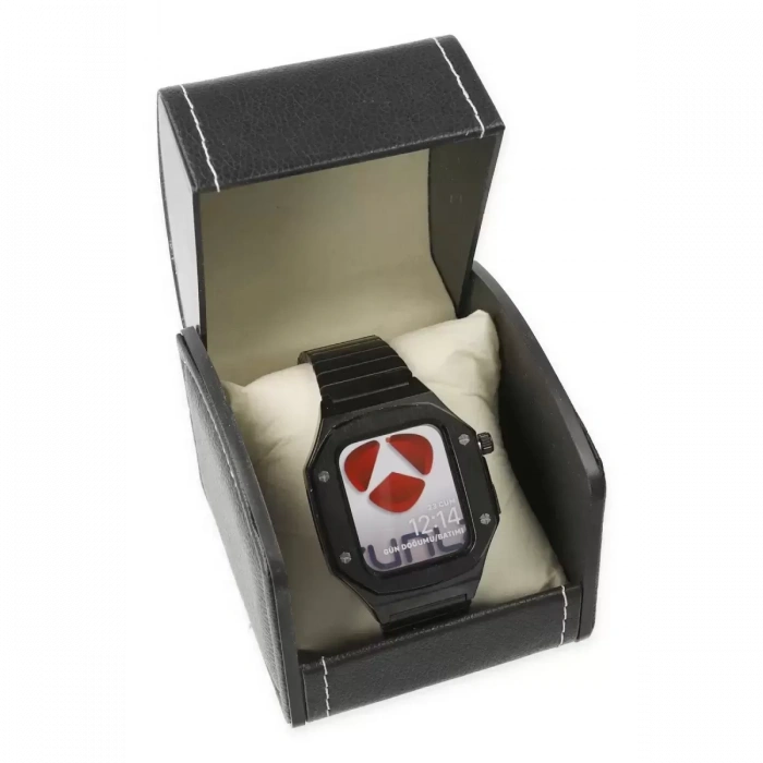 Apple Watch 44mm KR409 Metal Kordon - Siyah