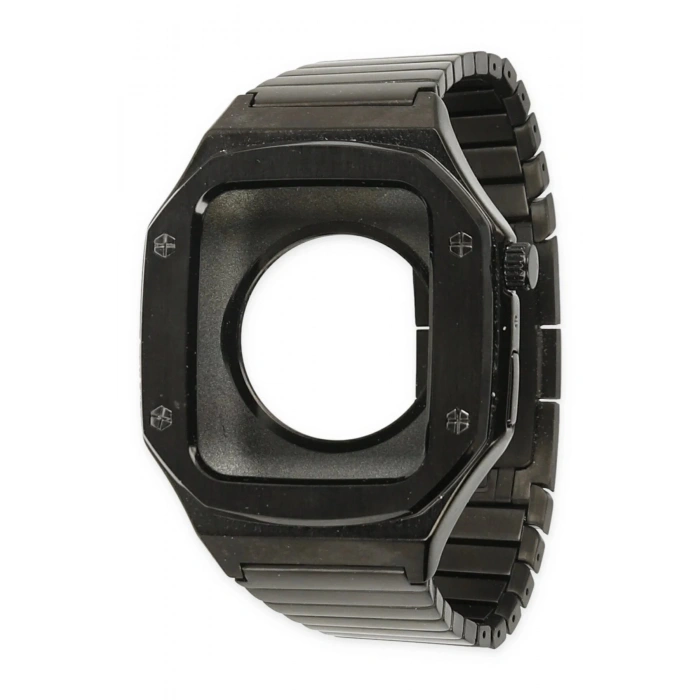 Apple Watch 45mm KR409 Metal Kordon - Siyah