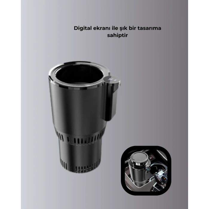 Araba Bardaklığı Isıtma Soğutma Ayarlı Çakmak Girişli Akıllı Model