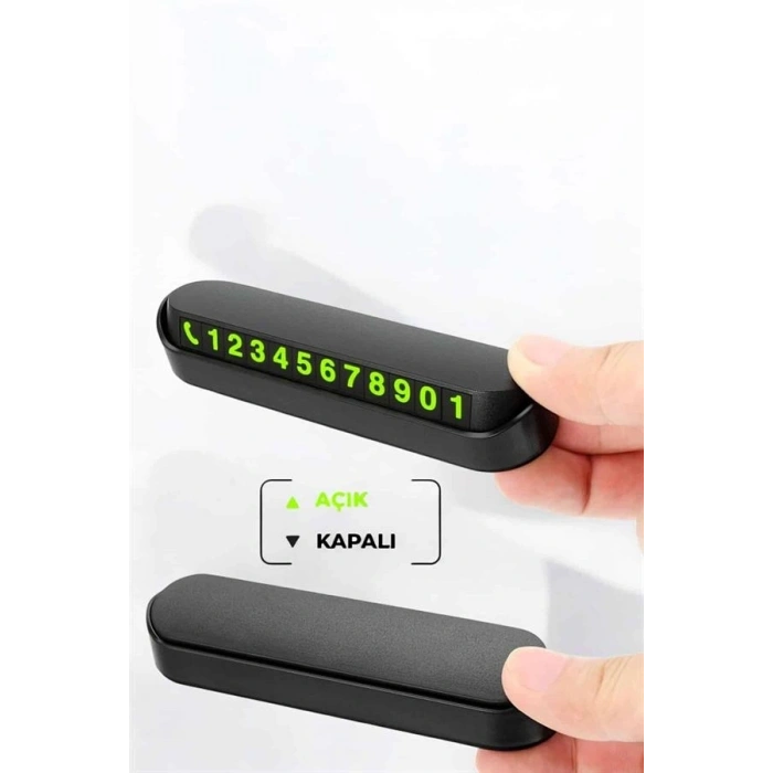 Araç İçi Numaratör Numaralık Torpido Üstü Açılır Kapanır Telefon Numarası Bırakma