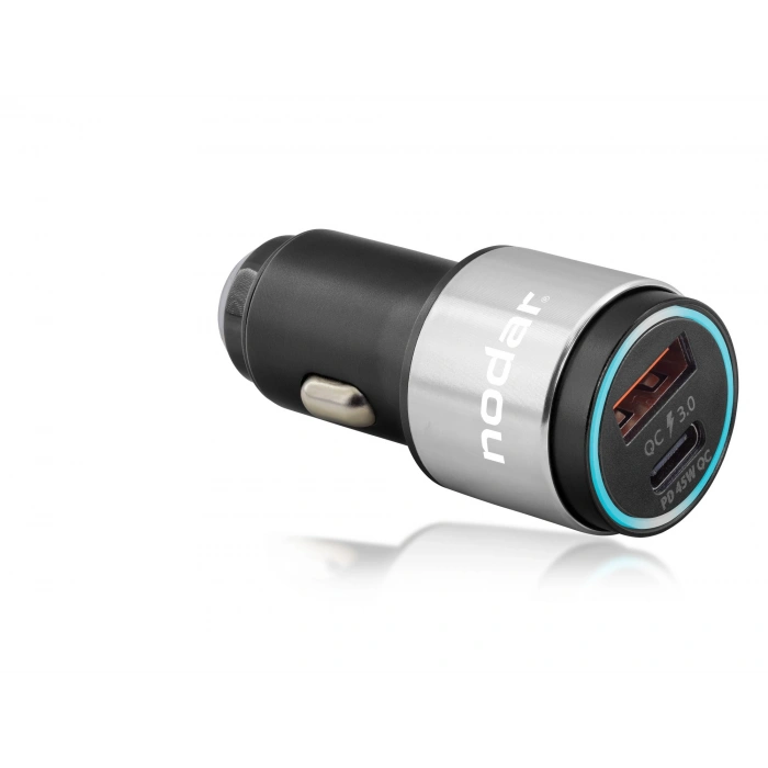 Araç Şarj Adaptörü Usb + Type-C Pd Qc 3.0 45W Metal - Siyah ND1076