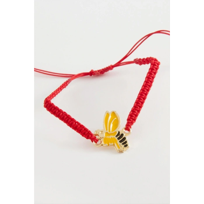 Arı Makrome Örgülü Bileklik