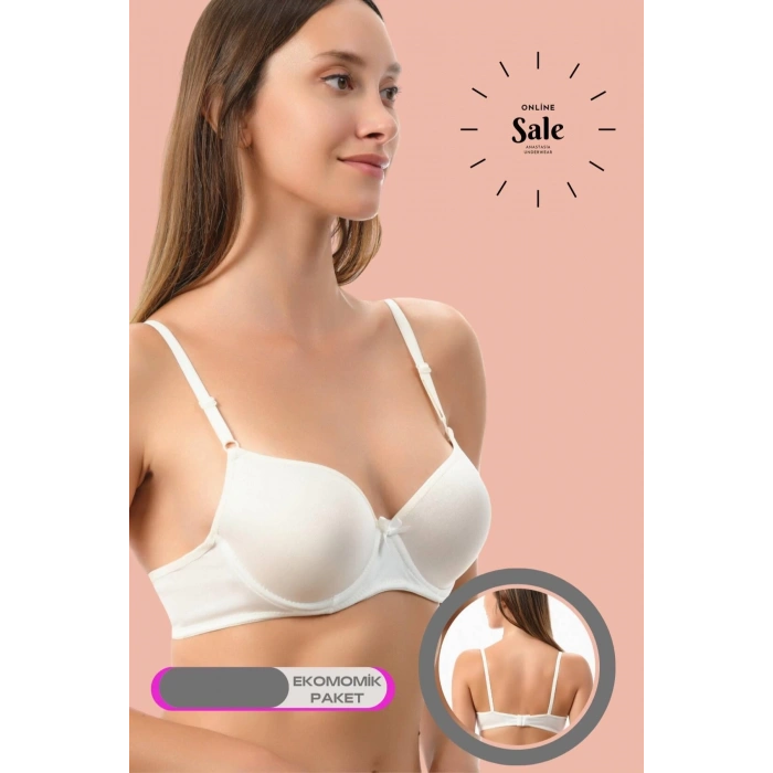 MARSiLYAN- Beyaz Dolgulu Mikro Tek Sütyen