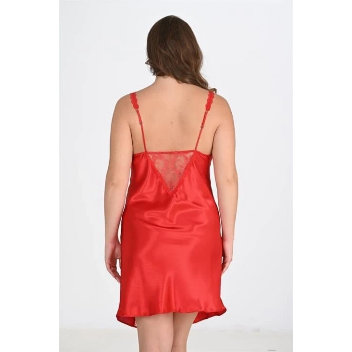 MARSiLYAN- Büyük Beden Kırmızı Gecelik 2102