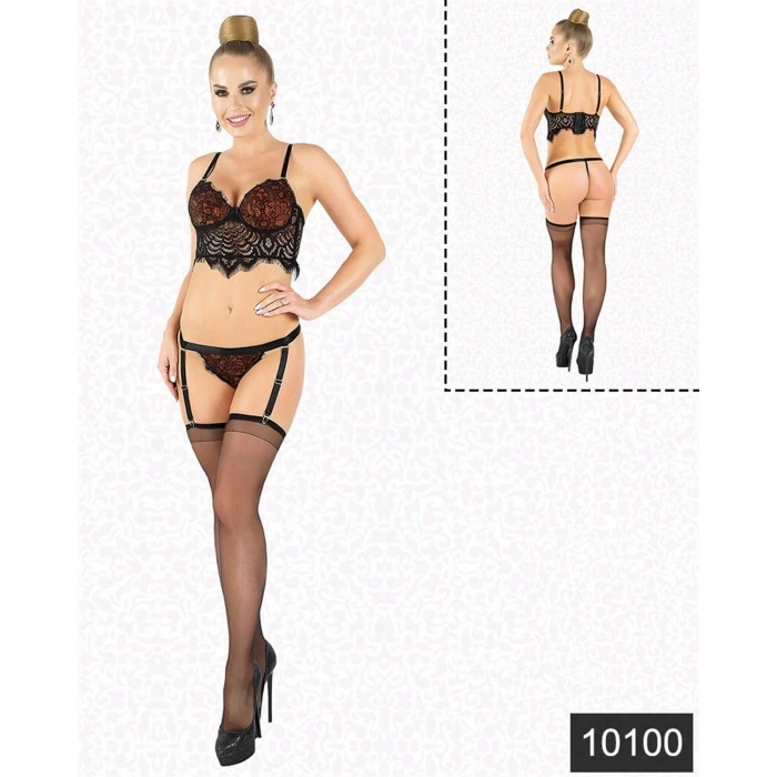 MARSiLYAN- Lamine  Dantel  Jartiyer  Takım