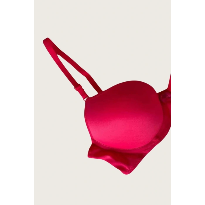 MARSiLYAN- Mikro Kumaş Push Up Dolgulu Balenli Günlük Tek Destekli Sütyen