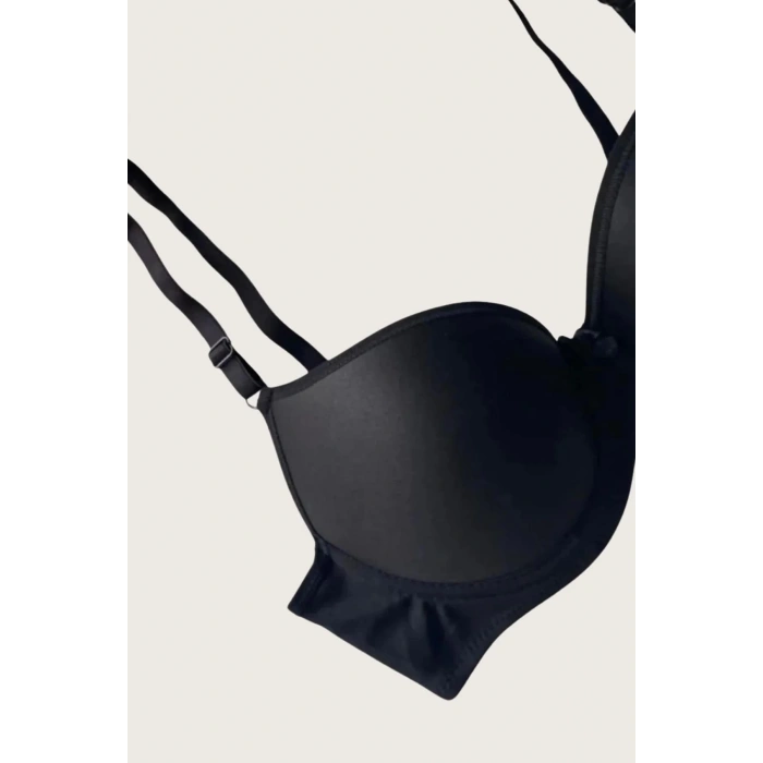 MARSiLYAN- Mikro Kumaş Push Up Dolgulu Balenli Günlük Tek Destekli Sütyen