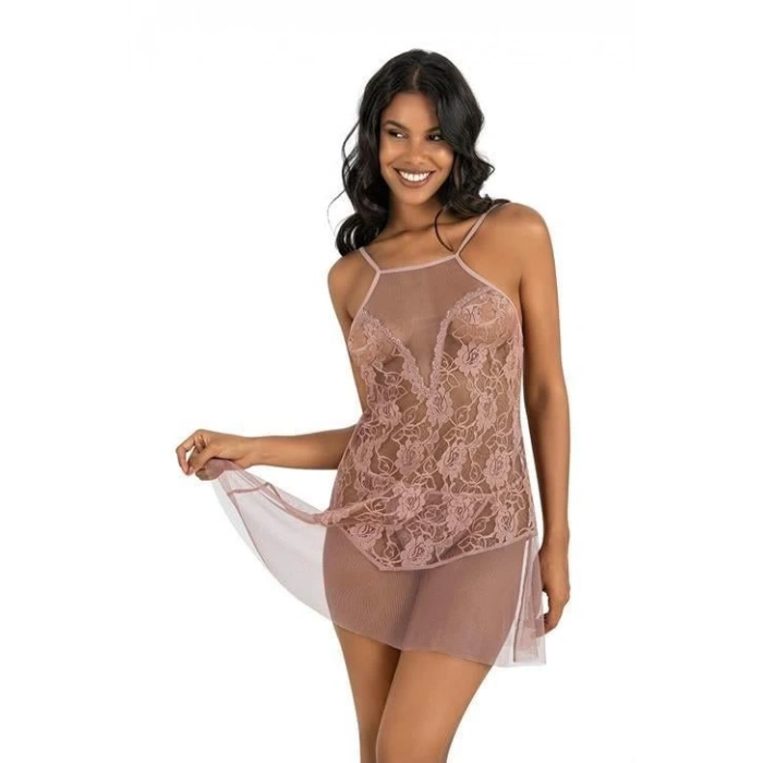 MARSiLYAN- Vizon Kısa Tül Gecelik 4227