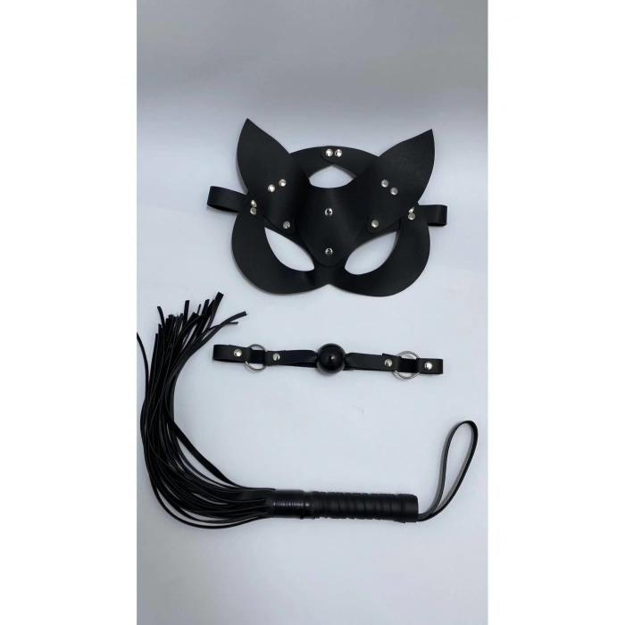 Siyah Maske Ağız Topu,3Lü Set