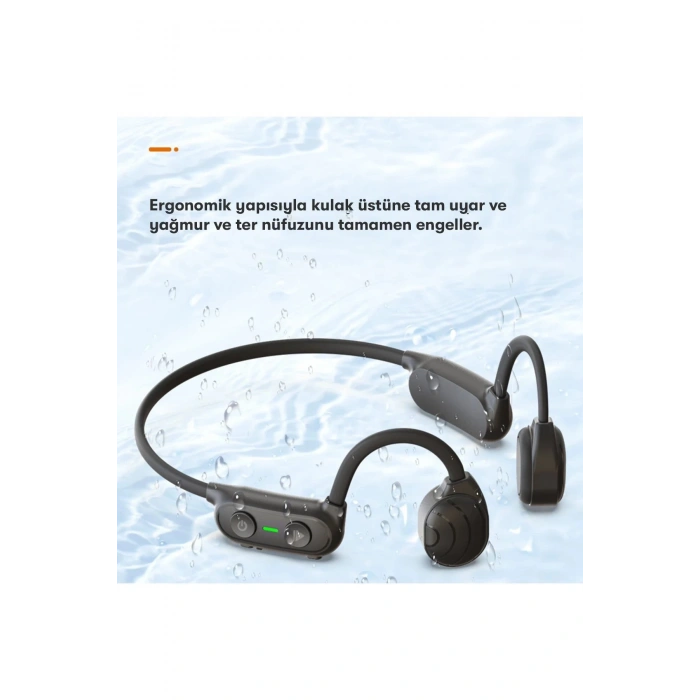AS10 Plus Suya Dayanıklı Bluetooth Kulaklık - Siyah