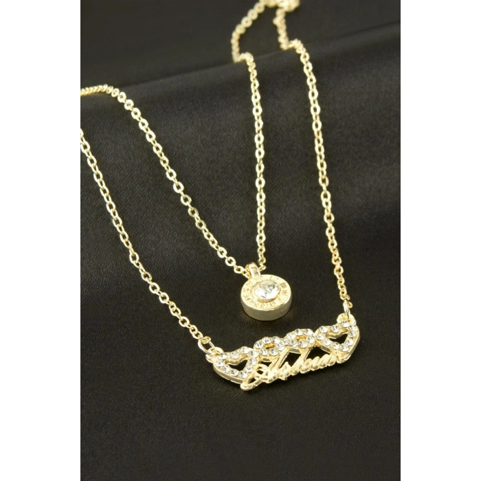 Aşkım Yazılı İkili Kolye