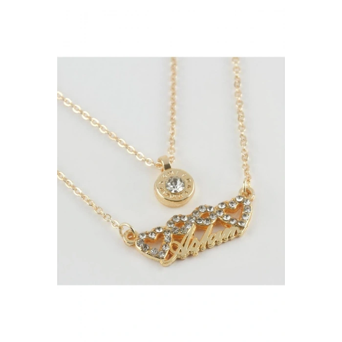 Aşkım Yazılı Kalp Figürlü Yeni Sezon İkili Kolye