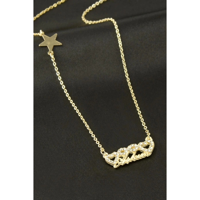 Aşkım Yazılı Kalp Sonsuzluk Şans Kolye