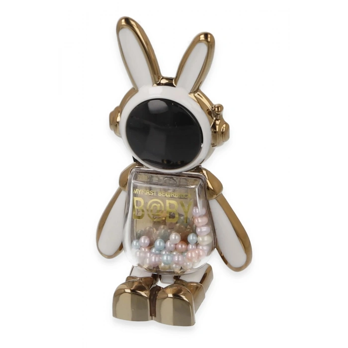 Astro Stand Tavşan Astronot - Beyaz