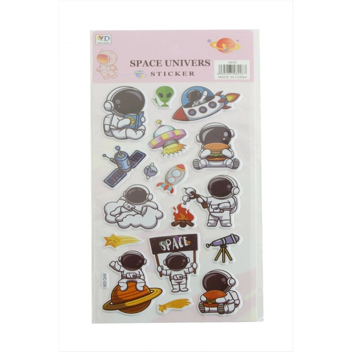 Astronot Kabartmalı Sticker