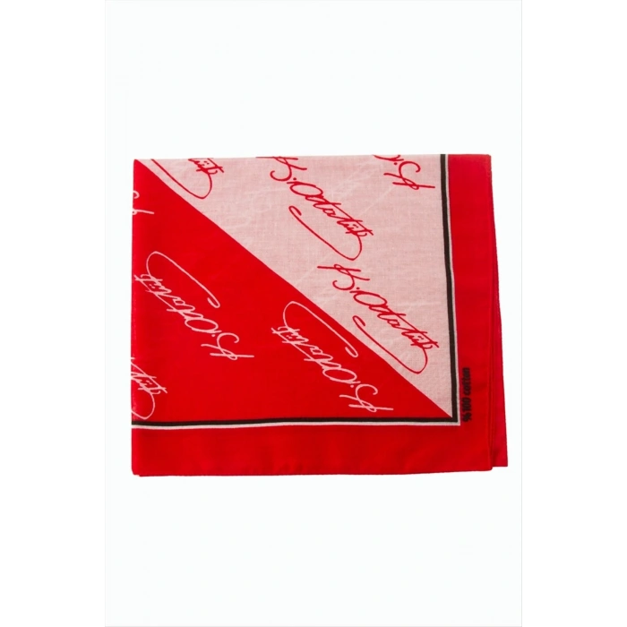 Atatürk İmzalı Desenli Bandana 50*50