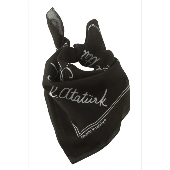 Atatürk İmzalı Desenli Bandana 50*50
