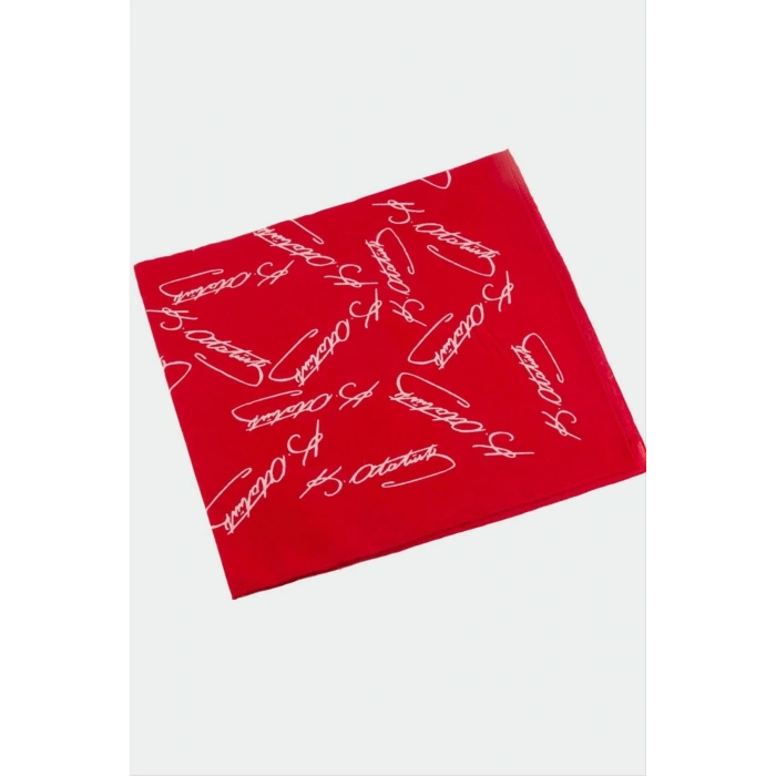 Atatürk İmzalı Desenli Bandana 50*50