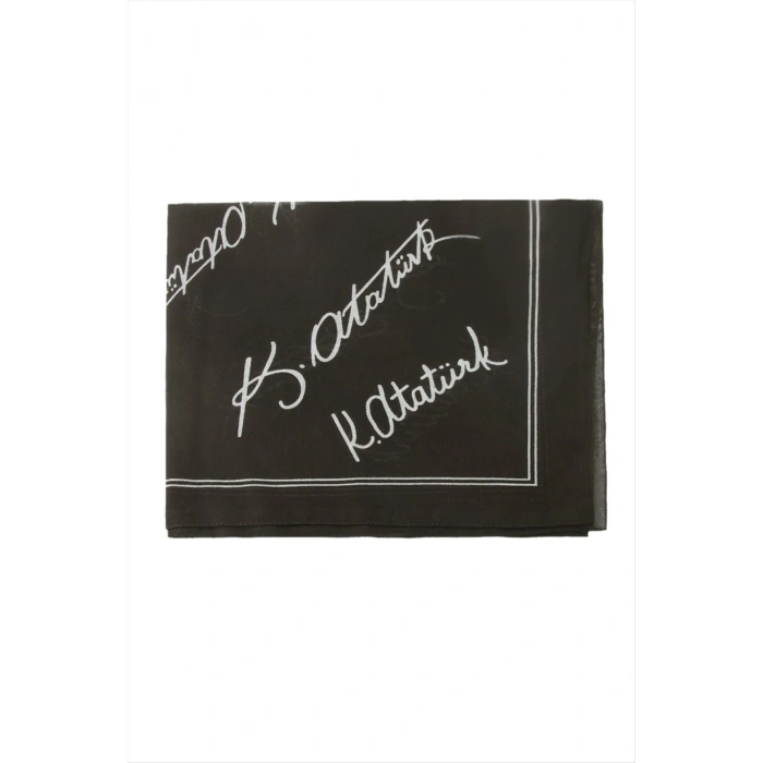 Atatürk İmzalı Desenli Bandana 50*50