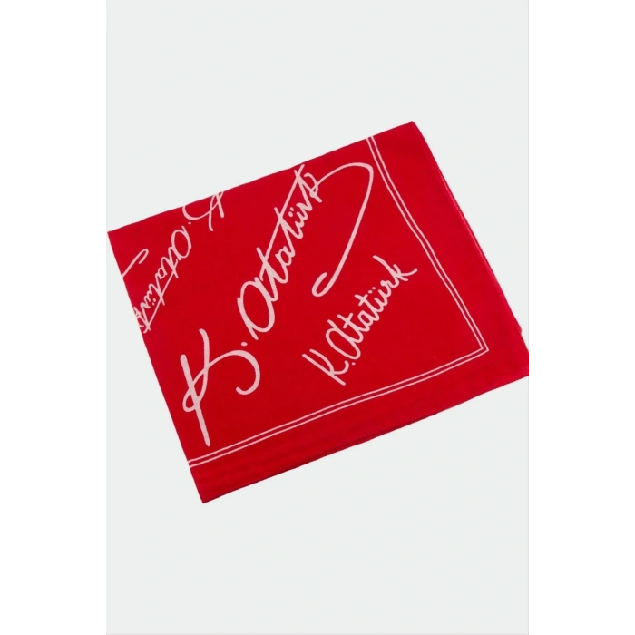 Atatürk İmzalı Desenli Bandana 50*50