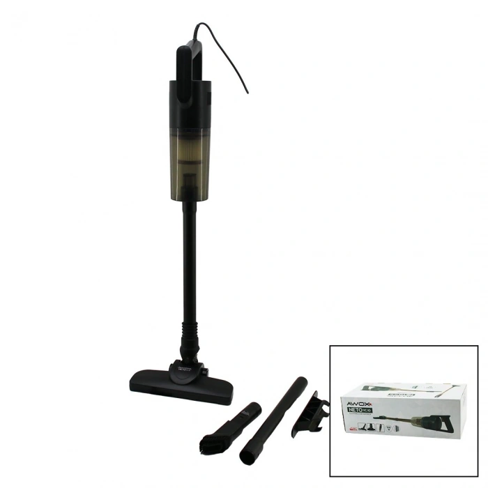 AWOX NETO VC-10 SİYAH METAL SAPLI DİK ELEKTRİKLİ SÜPÜRGE 500W 5MT KABLOSAP=75+35=110CMHEPA FİLTRE (4887)