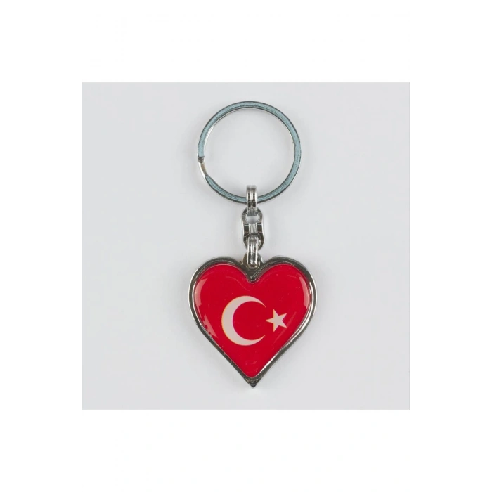 Ay Yıldız Kalp Figürlü Metal Anahtarlık