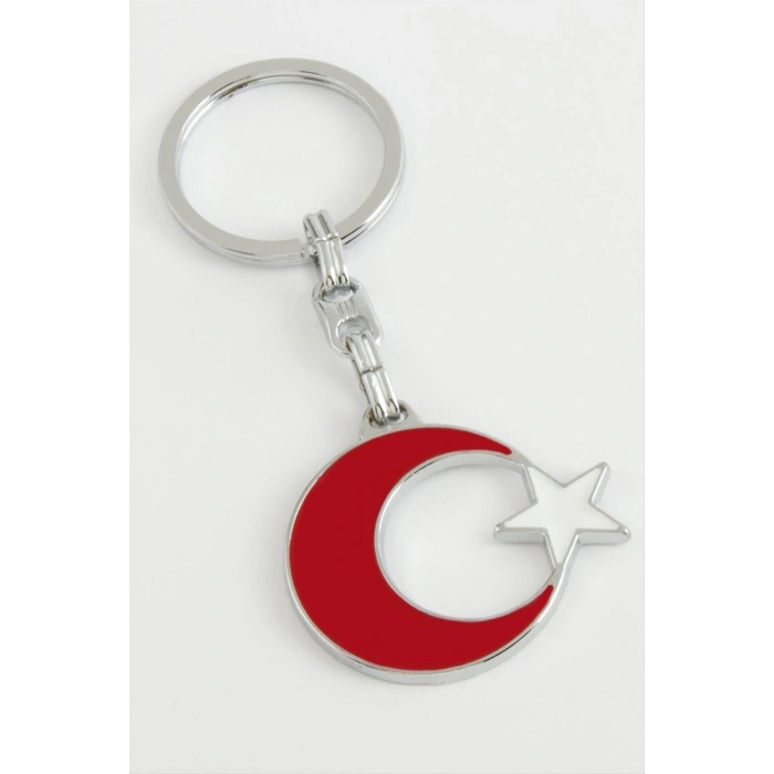 Ay Yıldız Metal Anahtarlık