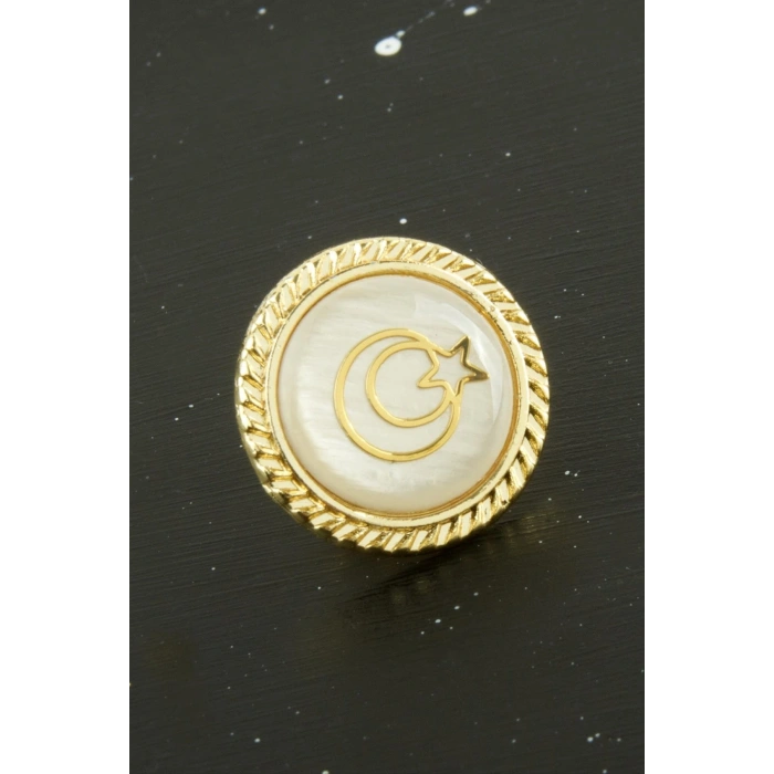 Ay Yıldız Sedef Yaka Rozet