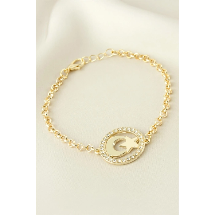 Ay Yıldız Taşlı Bileklik