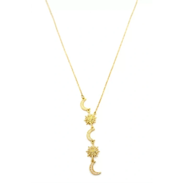Ay Yıldız Y Kolye - Altın