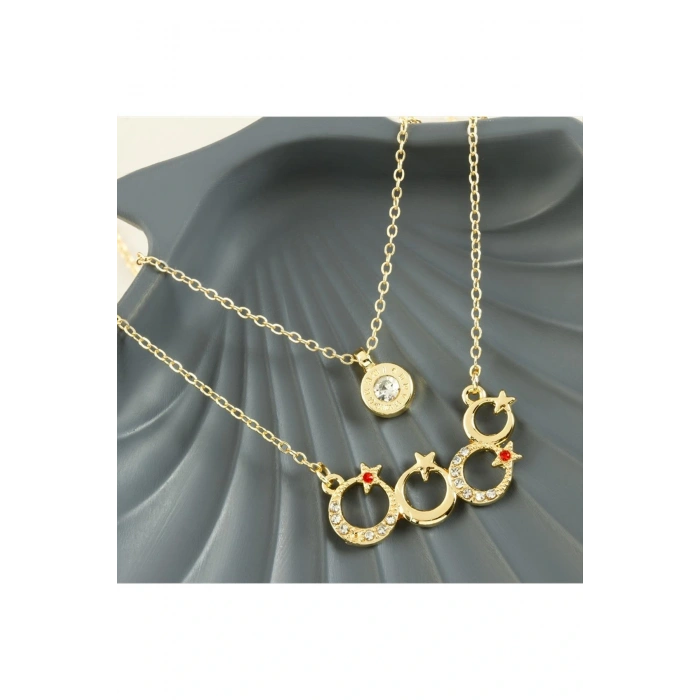 Ay Yıldız Yeni Sezon İkili Kolye