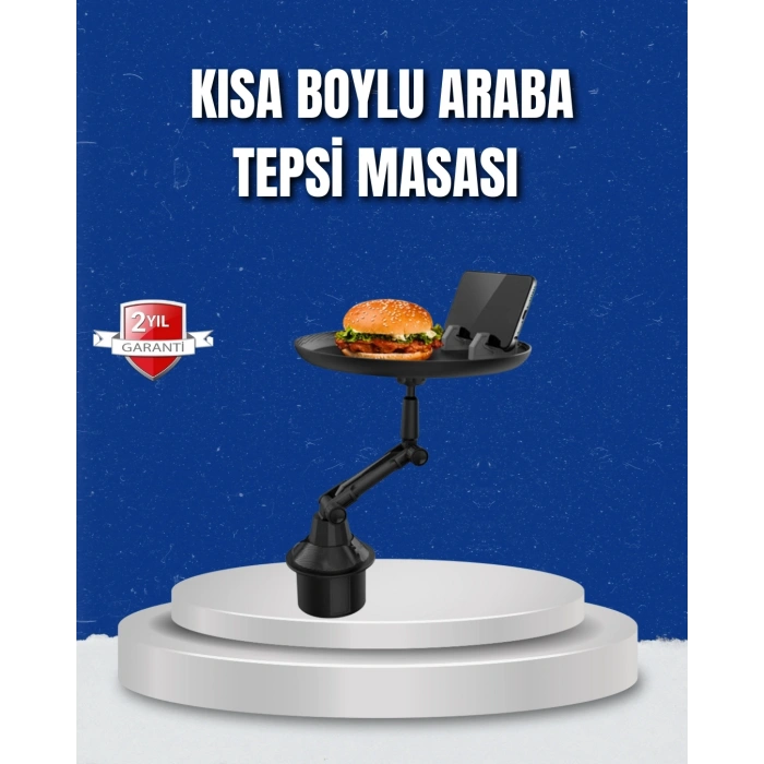 Ayarlanabilir Araç İçi Bardaklık Tepsisi 9 İnç Geniş Alan Ve Telefon Standlı