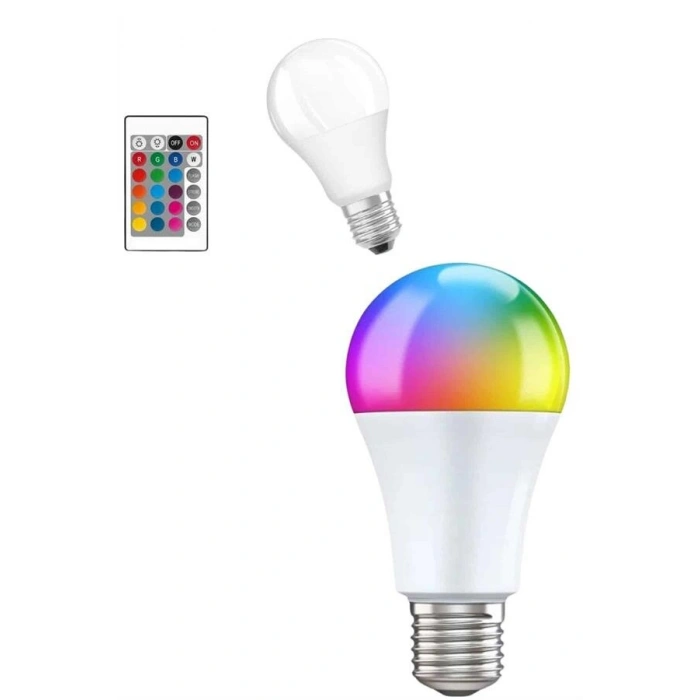 Ayarlanabilir Parlaklık Rgb Led Ampul Beyaz Lamba Ve Renkli Ampul