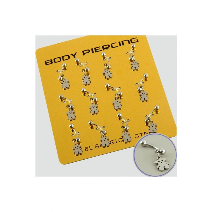 Ayıcık Çelik Piercing 1 Adet