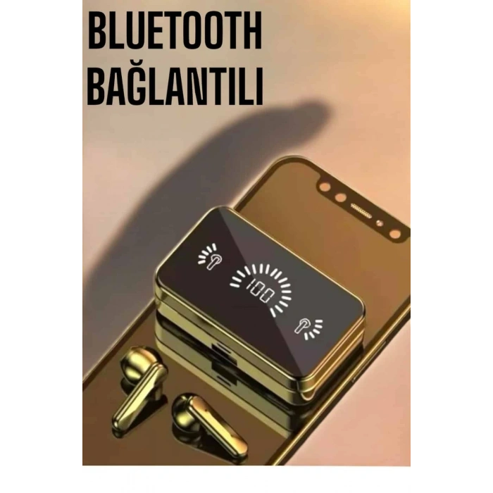 Aynalı Bluetooth Kulaklık Telefon Standlı Dijital Göstergeli