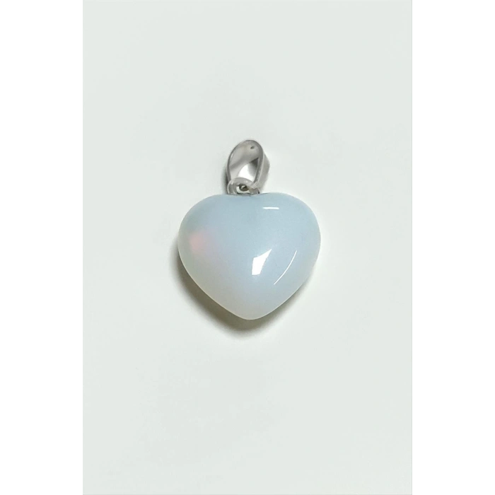 Aytaşı Kalpli Doğaltaş Kolye Ucu Küçük 1,5 cm