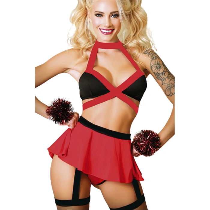 Bacak Aksesuarlı Ponpon Kız Kostümü