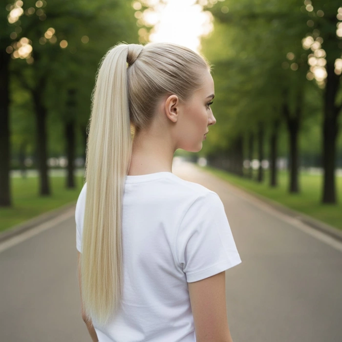 Bağlamalı Düz At Kuyruğu - Platin