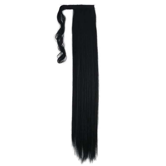 Bağlamalı Düz At Kuyruğu - Siyah