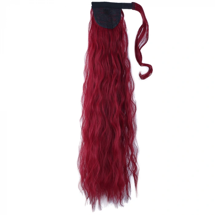 Bağlamalı Kabarık Dalgalı At Kuyruğu - Kızıl