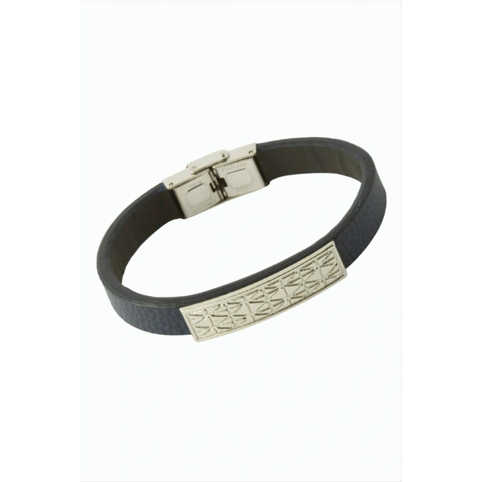 Baklava Desenli Lüks Deri Bileklik