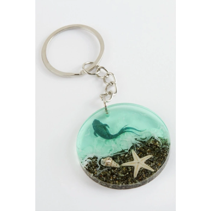 Balık Deniz Efektli Epoksi Anahtarlık