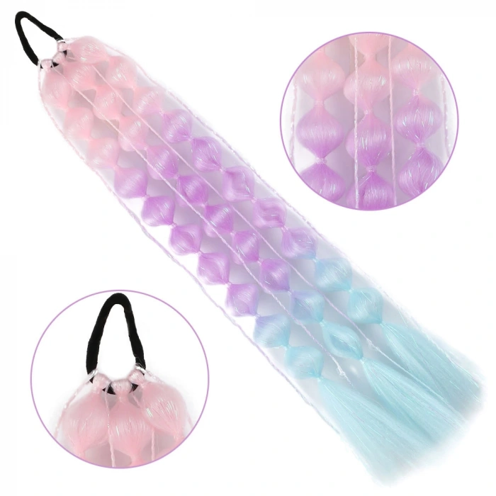 Balon Örgülü Simli Lastikli At Kuyruğu - ACM25